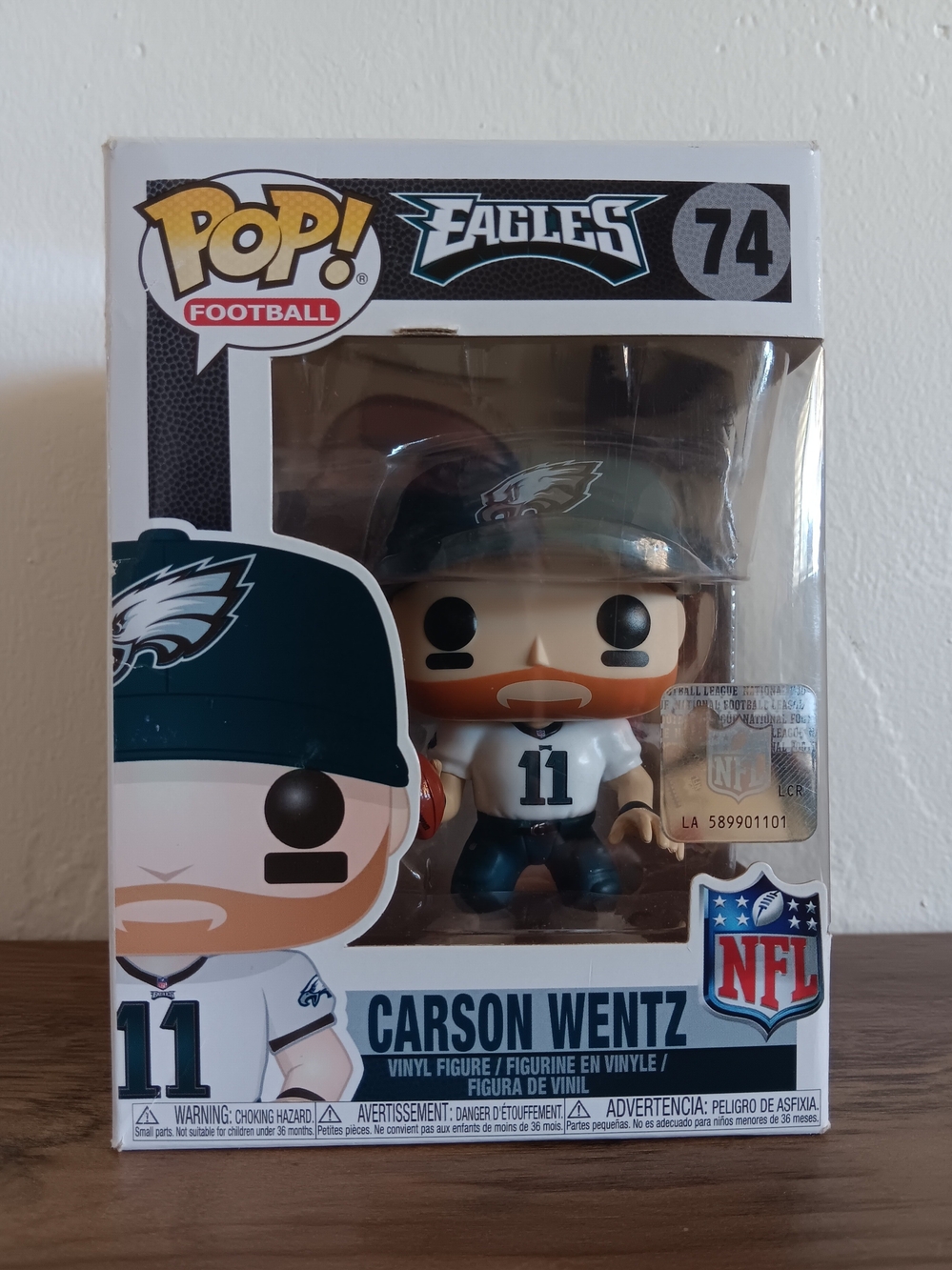 Funko Carson Wentz NFL Eagles Vinyl Figure - Teal, White #74